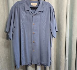 Tommy Bahama Men's Blue Casual Button Down Shirt